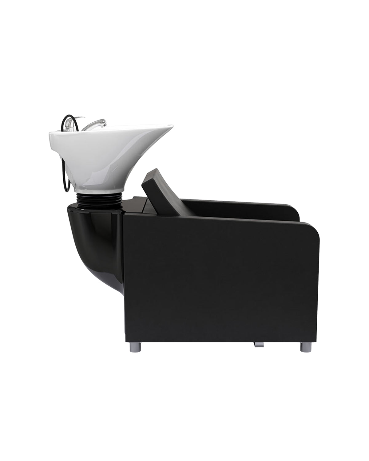 Noe - Lavacabezas negro con lavabo blanco